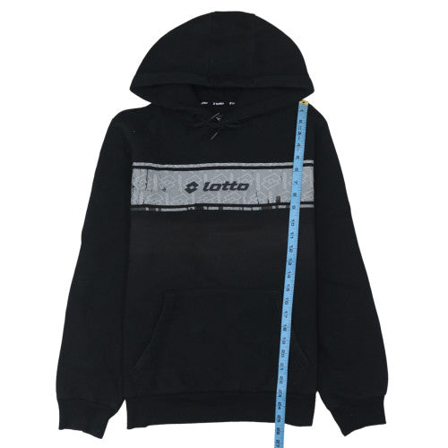 Lotto x Primark Men's Black Hoodie M Pullover Graphic Drawstring