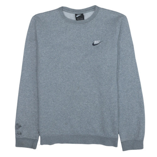 Nike Men's Grey Crew Neck Pullover Sweatshirt Size L