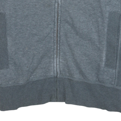 Puma Mens Grey Full Zip Hoodie Size L Sports Fleece Sweatshirt