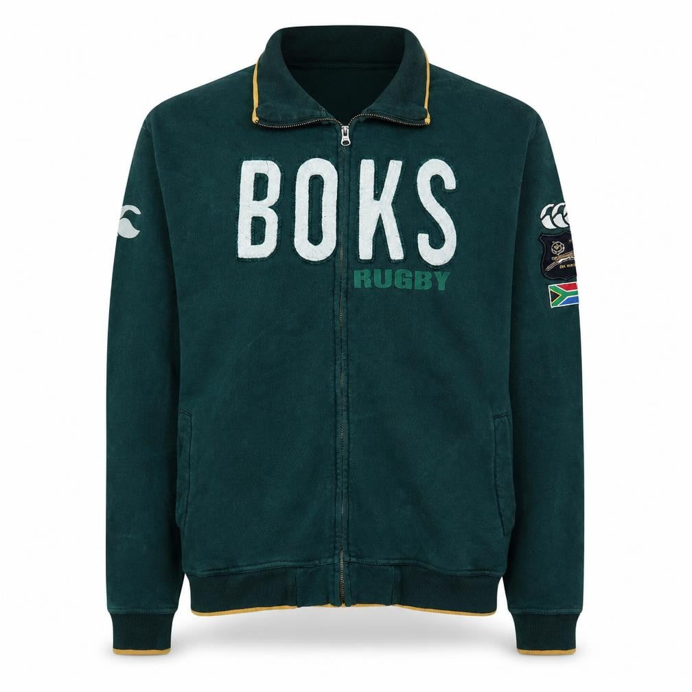 Front view of Canterbury Men’s Green 2XL Rugby Full Zip Sweatshirt