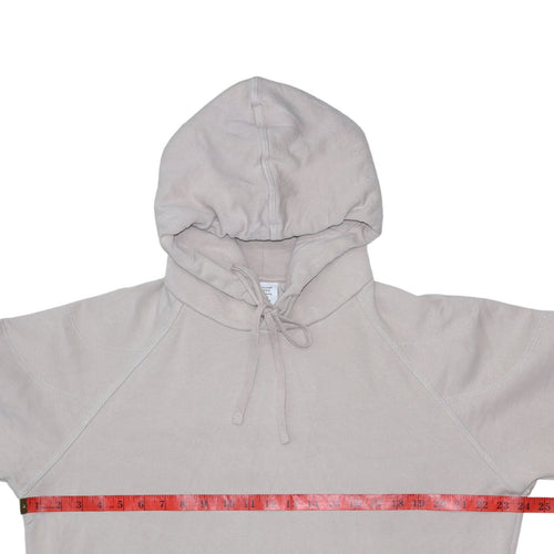 Adidas Women Beige Pullover Hoodie Cotton Blend Lined Casual Medium