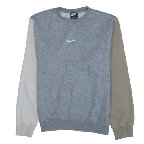 Nike Men's Multicoloured Grey Crew Neck Classic Sweatshirt M