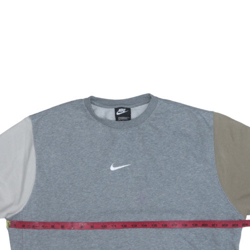 Nike Men's Multicoloured Grey Crew Neck Classic Sweatshirt M