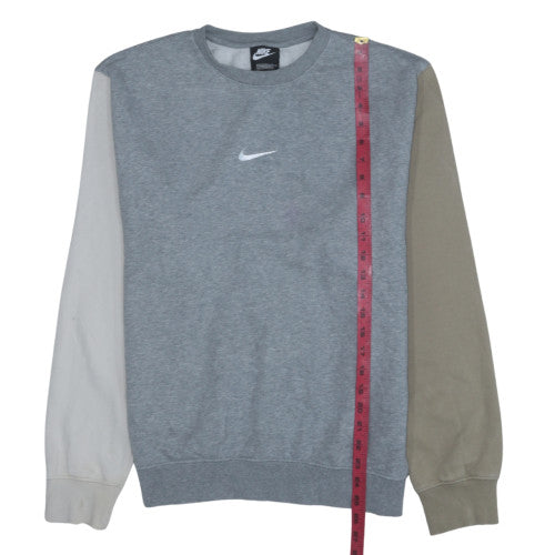 Nike Men's Multicoloured Grey Crew Neck Classic Sweatshirt M