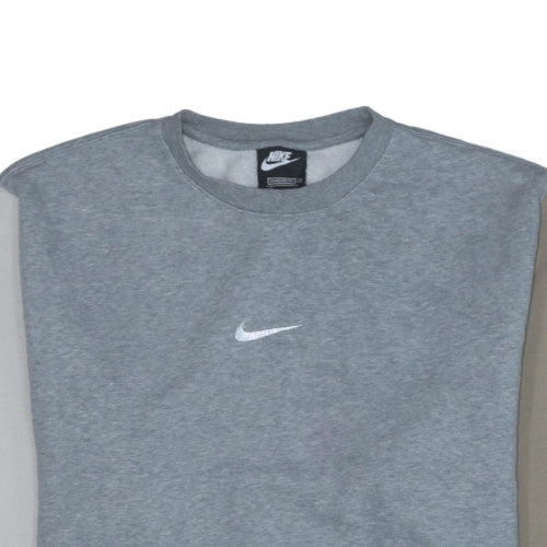 Nike Men's Multicoloured Grey Crew Neck Classic Sweatshirt M