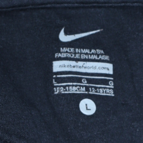 Nike Boys Black Hoodie 12-13 Years Pullover Graphic Print Lined