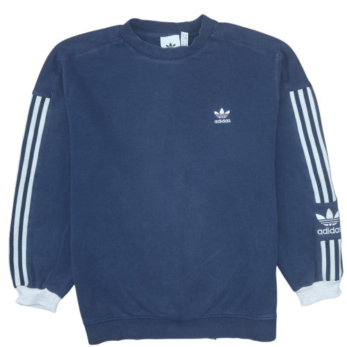Adidas Mens Blue Crew Neck Pullover Sweatshirt Size M Sports Fleece