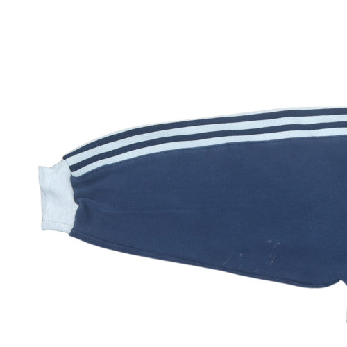 Adidas Mens Blue Crew Neck Pullover Sweatshirt Size M Sports Fleece