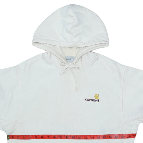 Carhartt Men’s White Small Pullover Hoodie with Logo