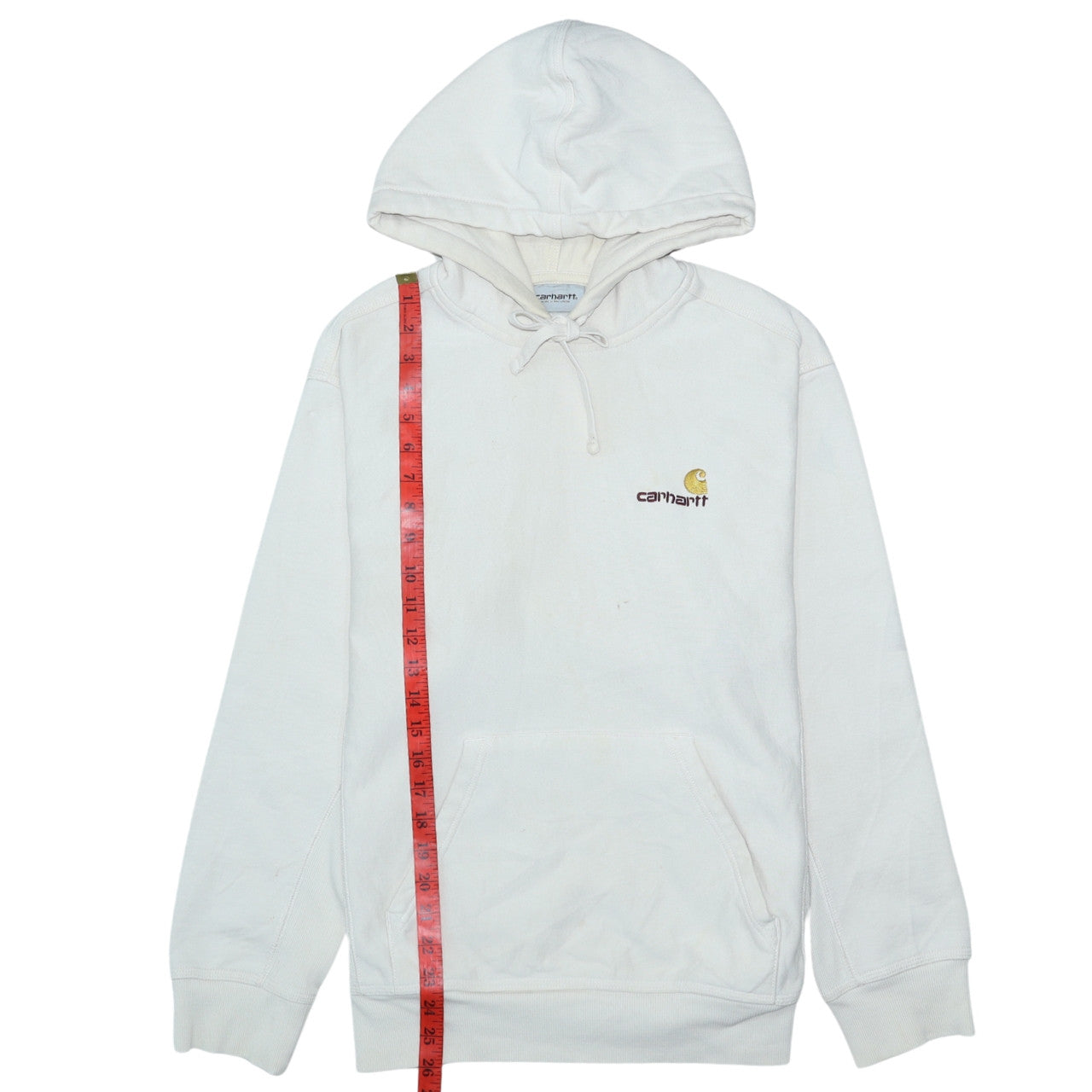 Carhartt Men’s White Small Pullover Hoodie with Logo