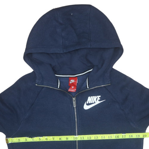 Nike Men's Blue Full Zip Hooded Sweatshirt S