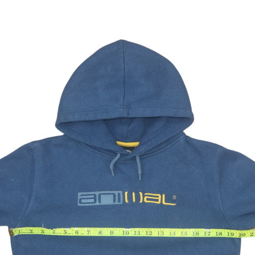 Animal Boys Blue Pullover Hoodie 13-14 Years Cotton Graphic Print Sweatshirt