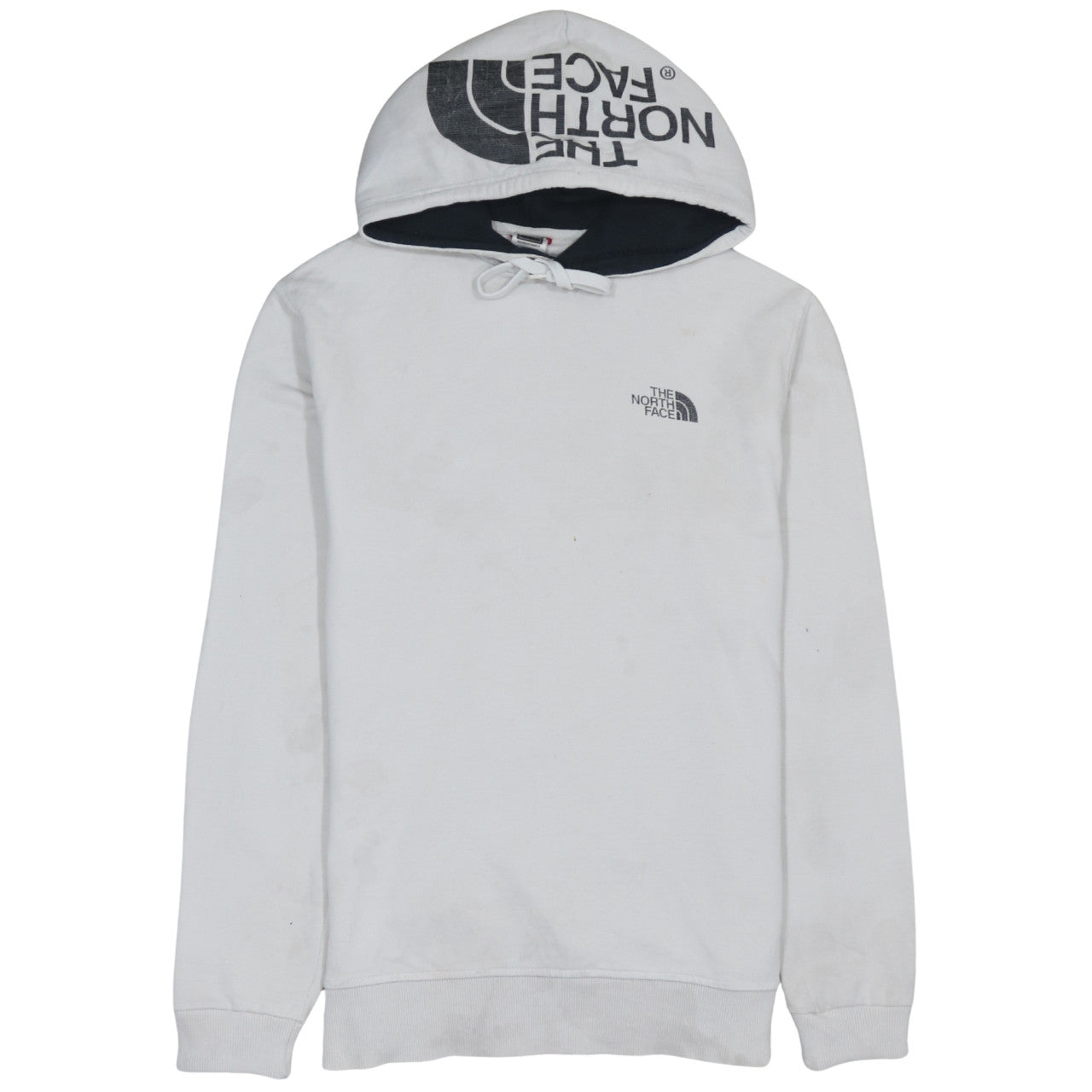 The North Face Men's White Pullover Hoodie M Logo Cotton Outdoor