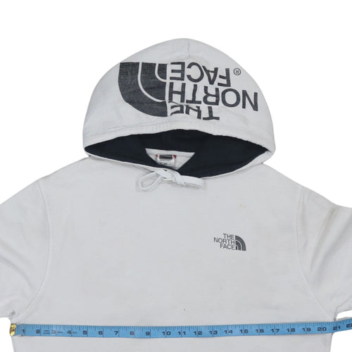 The North Face Men's White Pullover Hoodie M Logo Cotton Outdoor