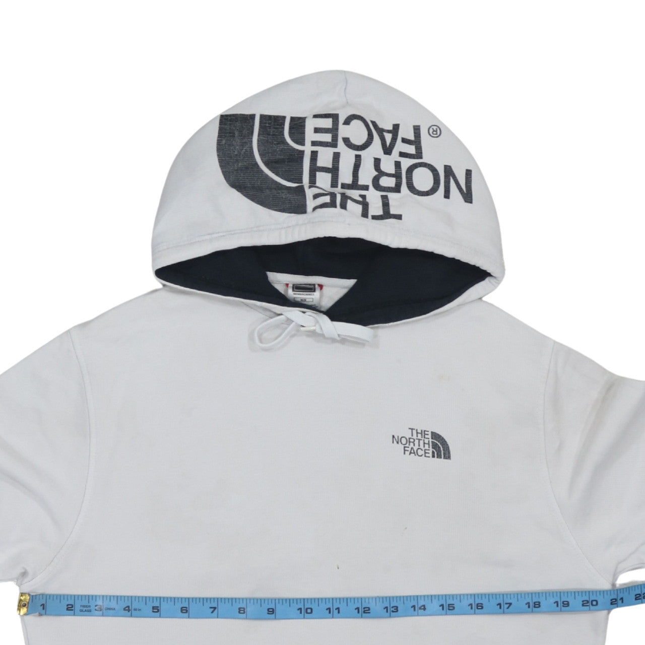 The North Face Men's White Pullover Hoodie M Logo Cotton Outdoor