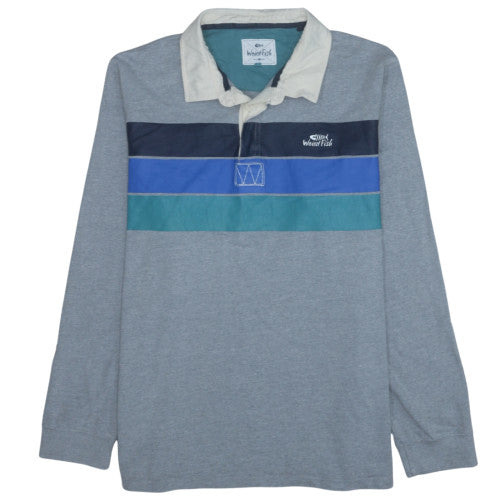 Weird Fish Men's Grey Long Sleeve Polo Shirt 2XL Classic Fit