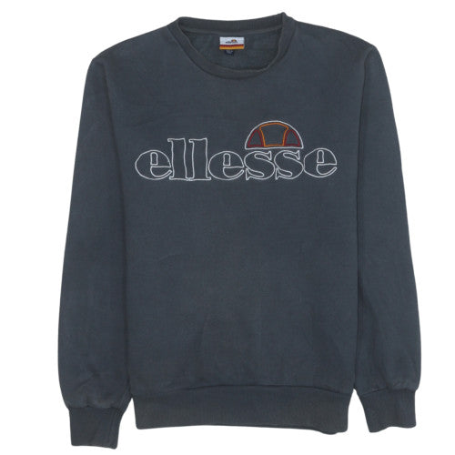 Ellesse Men's Blue Logo Crew Neck Pullover Sweatshirt M