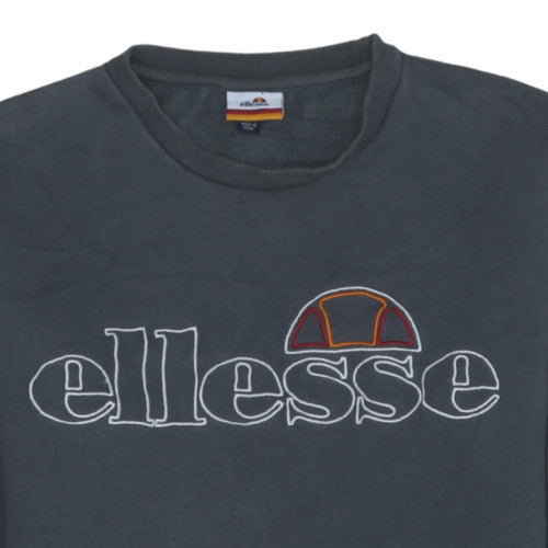 Ellesse Men's Blue Logo Crew Neck Pullover Sweatshirt M