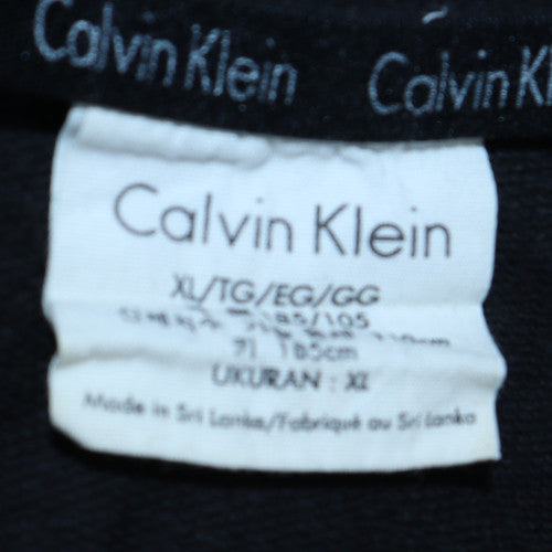 Calvin Klein Mens Black XL Crew Neck Logo Sweatshirt