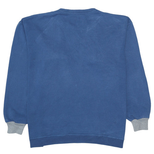 Champion Mens Blue XL Pullover Sweatshirt Crew Neck Fleece Logo
