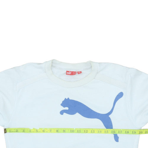 Puma Men's White XS Crew Neck Pullover Sweatshirt