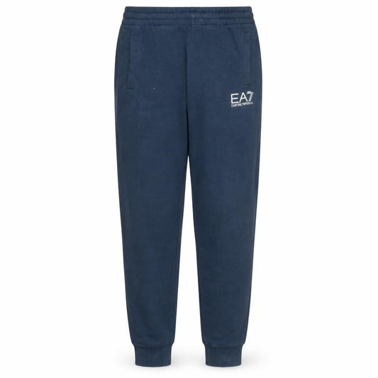 Front view of Emporio Armani EA7 Men's Blue Jogger Sweatpants, size M