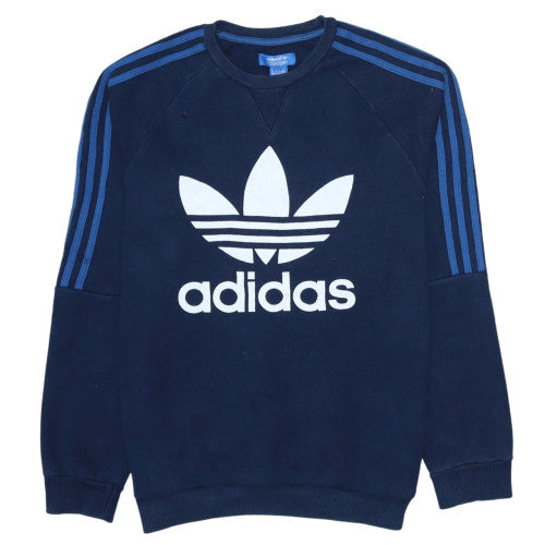 Adidas Men's Blue Crew Neck Pullover Sweatshirt Size M