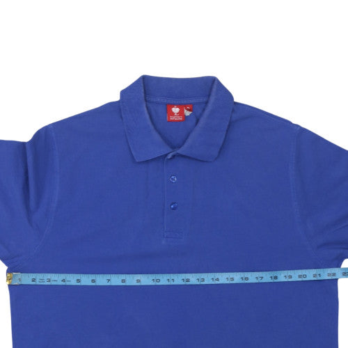 Engelbert Strauss Men's Blue Short Sleeve Cotton Polo Shirt XL