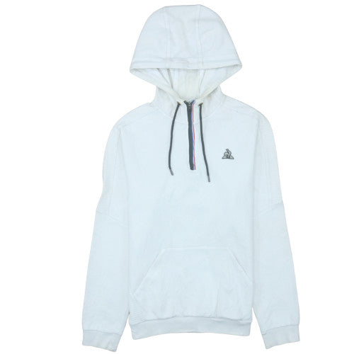Le Coq Sportif Men's White M 1/4 Zip Hoodie Pullover Fleece