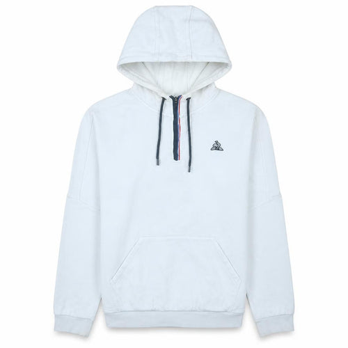 Le Coq Sportif Men's White M 1/4 Zip Hoodie Pullover Fleece