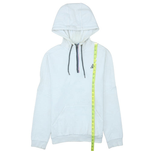 Le Coq Sportif Men's White M 1/4 Zip Hoodie Pullover Fleece