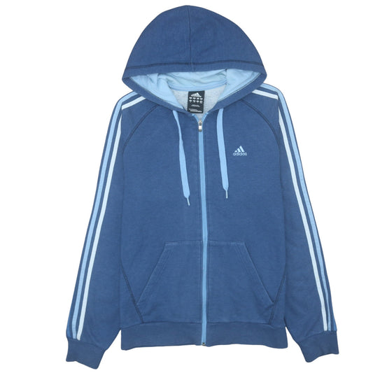 Adidas Men's Blue Full Zip Hoodie Size M Sports Essentials
