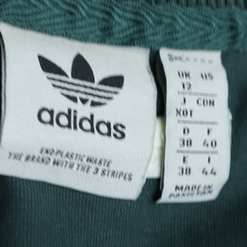 Adidas Mens Green Long Sleeve Crew Neck Cotton T-Shirt Size L