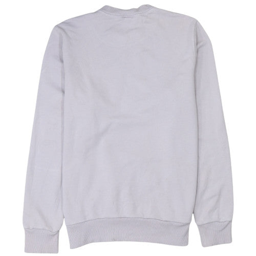 Reebok Women’s Grey Logo Crew Neck Pullover Sweatshirt L