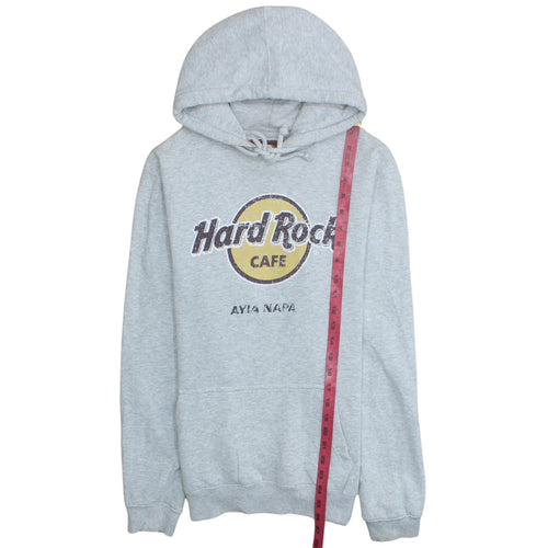 Hard Rock Cafe Grey Pullover Hoodie Women Medium Ayia Napa Logo