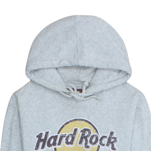 Hard Rock Cafe Grey Pullover Hoodie Women Medium Ayia Napa Logo