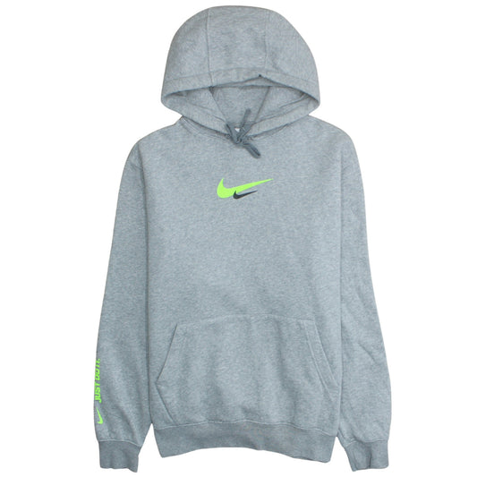 Nike Men's Grey XL Pullover Hoodie with Logo Graphic Print