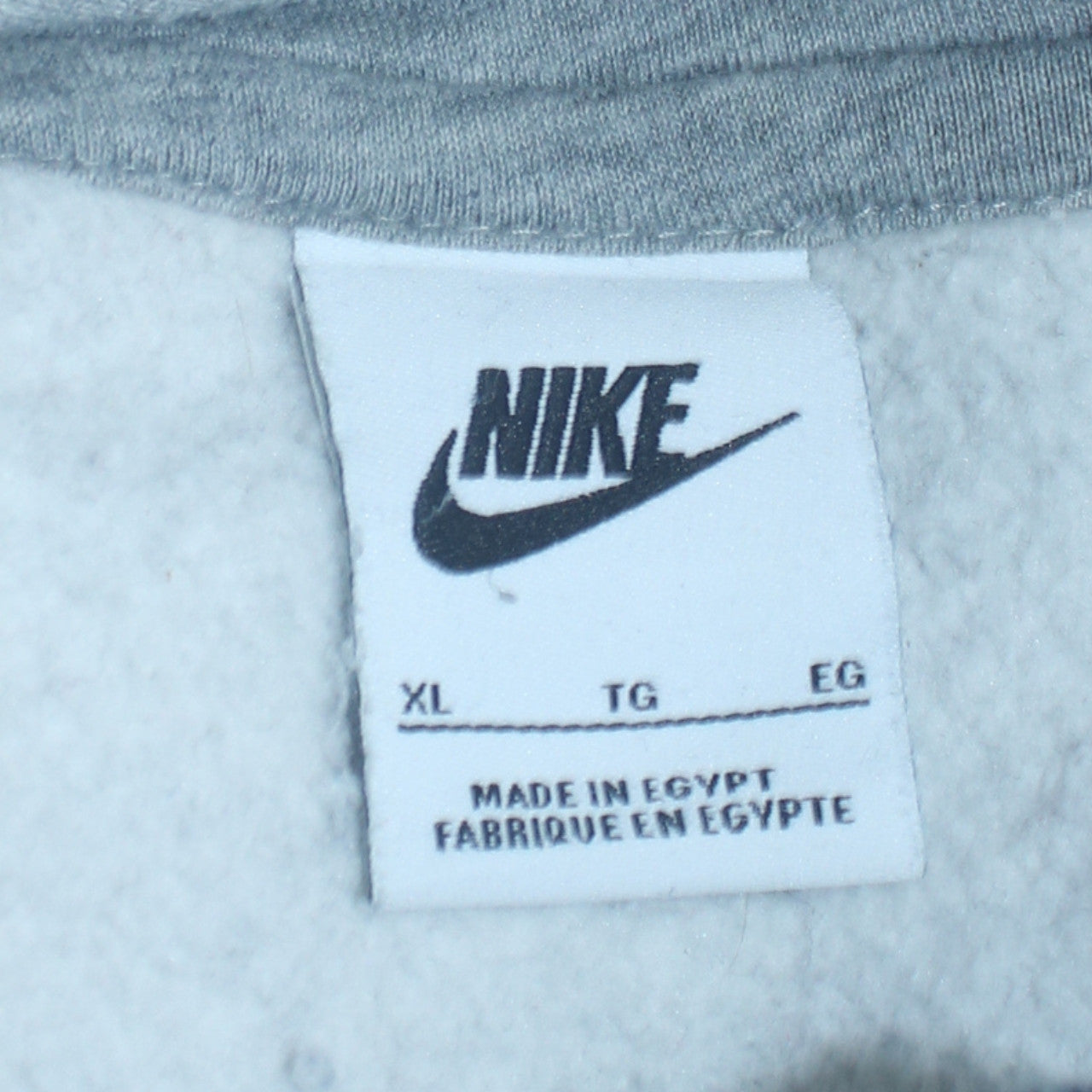 Nike Men's Grey XL Pullover Hoodie with Logo Graphic Print