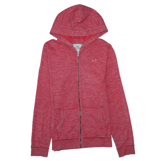 Hollister Men's Red Full Zip Hoodie Size S Classic Logo Sweatshirt