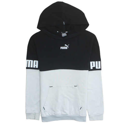 Puma Boys Black and Grey Hooded Pullover Sweatshirt Size 15-16 Years