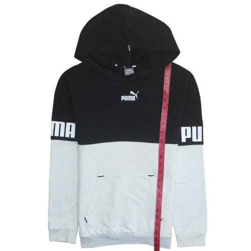 Puma Boys Black and Grey Hooded Pullover Sweatshirt Size 15-16 Years