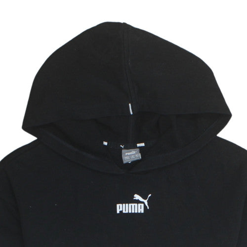 Puma Boys Black and Grey Hooded Pullover Sweatshirt Size 15-16 Years