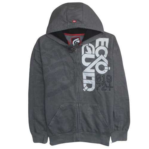 Ecko Unltd Mens Grey XL Full Zip Hoodie Urban Logo Sweatshirt
