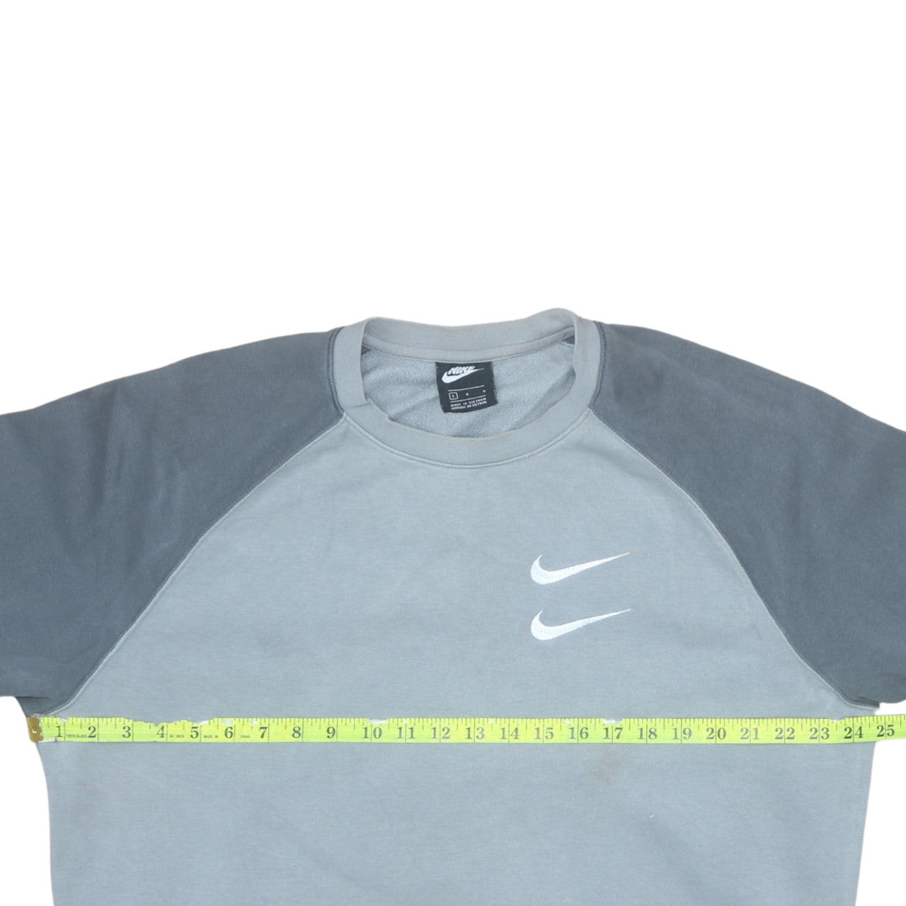 Nike Men’s Grey Crew Neck Pullover Logo Sweatshirt Size L
