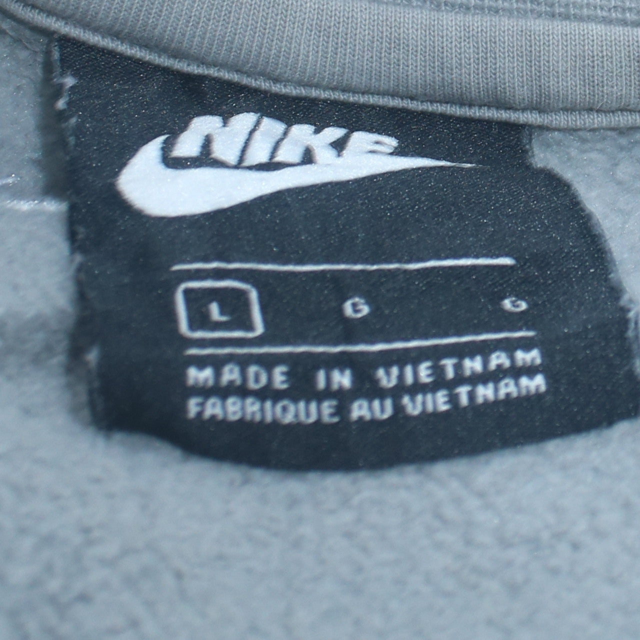 Nike Men’s Grey Crew Neck Pullover Logo Sweatshirt Size L