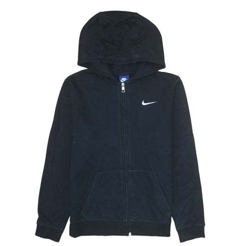 Nike Boys Black Full Zip Hoodie XL 13-15 Years Fleece Lined Casual