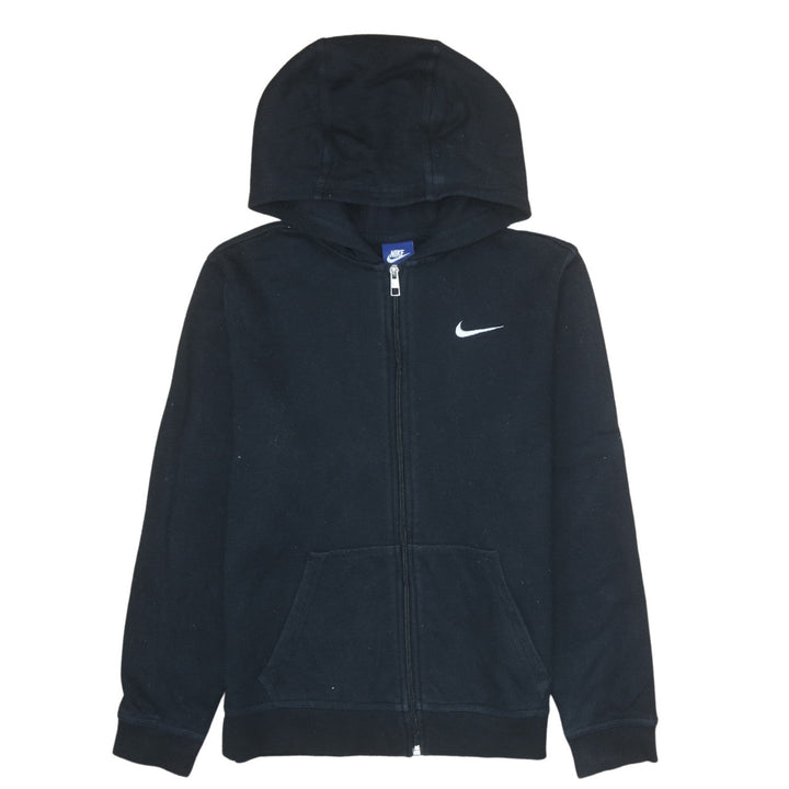 Nike Boys Black Full Zip Hoodie XL 13-15 Years Fleece Lined Casual