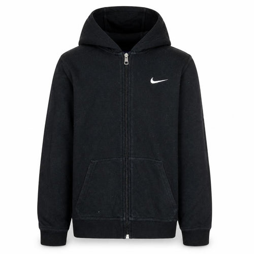 Nike Boys Black Full Zip Hoodie XL 13-15 Years Fleece Lined Casual