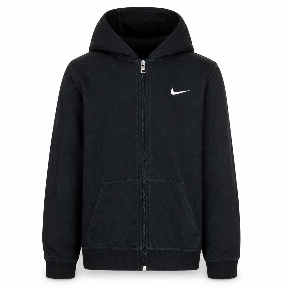Nike Boys Black Full Zip Hoodie XL 13-15 Years Fleece Lined Casual