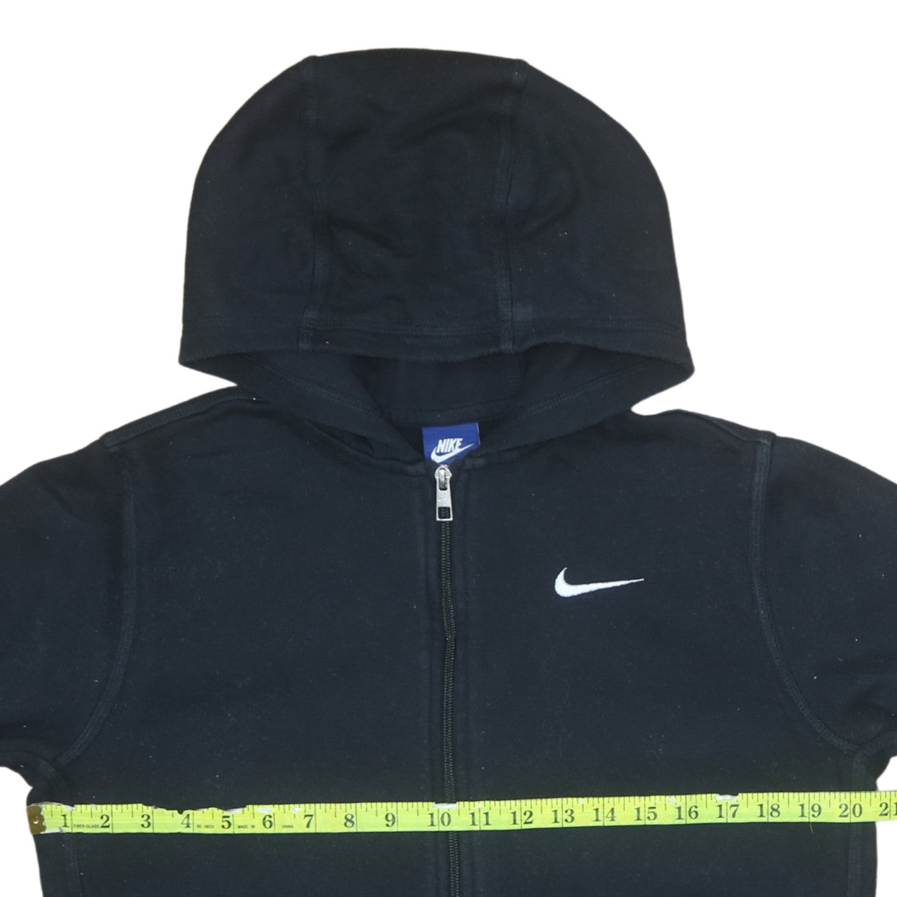 Nike Boys Black Full Zip Hoodie XL 13-15 Years Fleece Lined Casual